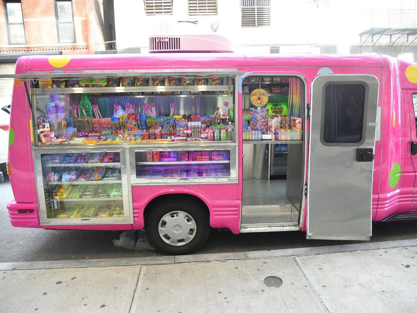 Candy cart car outside the Beauty Bazaar